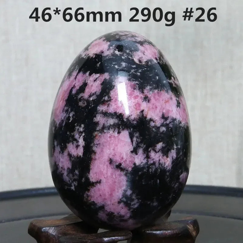 Natural Crystal Plum Tourmaline Stone Egg Ore Specimen Ornaments - CRYSTALOIL