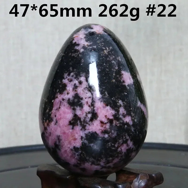 Natural Crystal Plum Tourmaline Stone Egg Ore Specimen Ornaments - CRYSTALOIL
