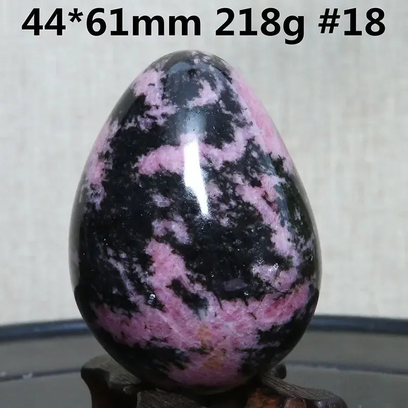 Natural Crystal Plum Tourmaline Stone Egg Ore Specimen Ornaments - CRYSTALOIL