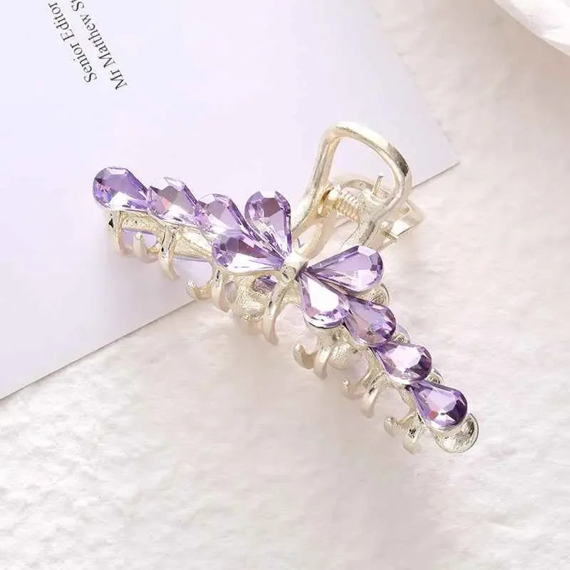 Light Luxury Medium Hair Clip, Female Crystal Elegant Fashion - CRYSTALOIL