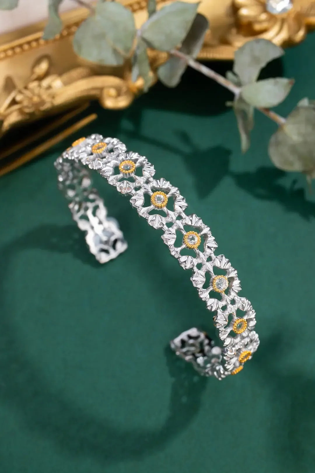 S925 Silver Natural Topaz Bracelet - CRYSTALOIL