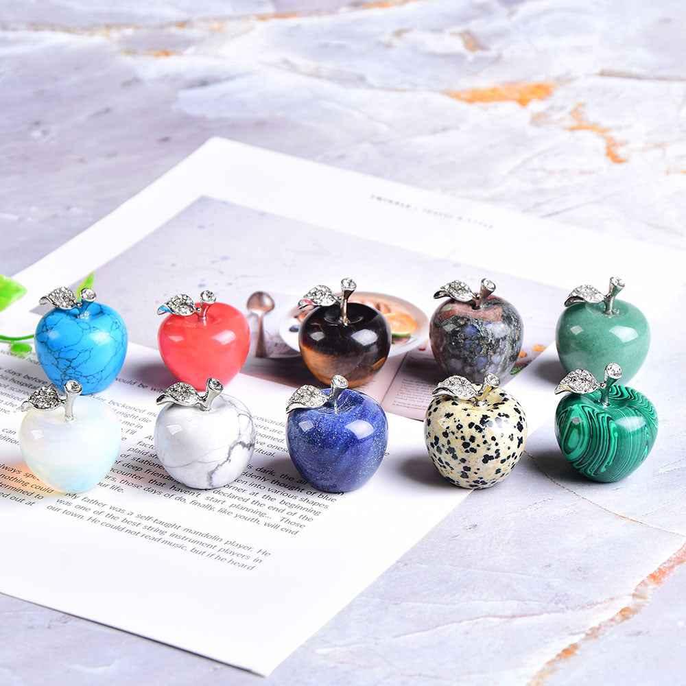 Natural Crystal Apple Colorful Quartz Stone Opal Decoration - CRYSTALOIL