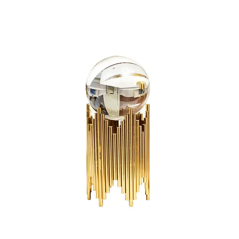 Light Luxury Crystal Ball Decoration Creative Metal Modern Living Room Entrance TV Cabinet Wine Cabinet - CRYSTALOIL