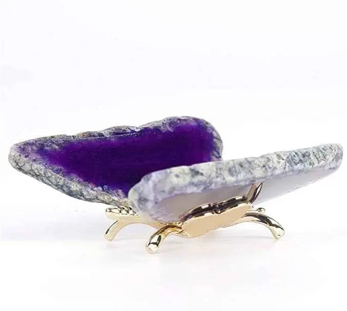 Natural Agate Butterfly Wings Light Luxury Mineral crystal decoration - CRYSTALOIL