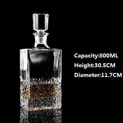 Large Crystal Glass Wine Bottle Creative Red Wine Decanter - CRYSTALOIL