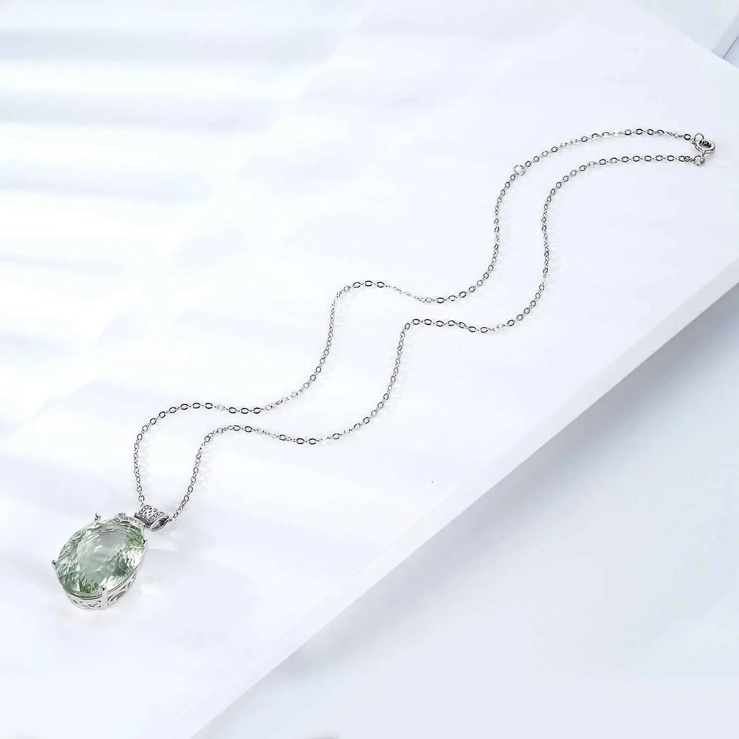 Fashionable, Light And Luxurious Natural Gem Necklace Pendant, Advanced S925 Sterling Silver - CRYSTALOIL