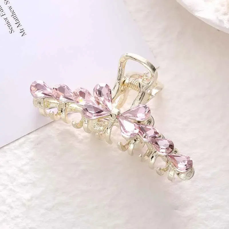 Light Luxury Medium Hair Clip, Female Crystal Elegant Fashion - CRYSTALOIL