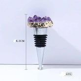 Natural Amethyst Crystal Wine Stopper - Elegant Wine Accessory for Gifts and Home Decor - CRYSTALOIL