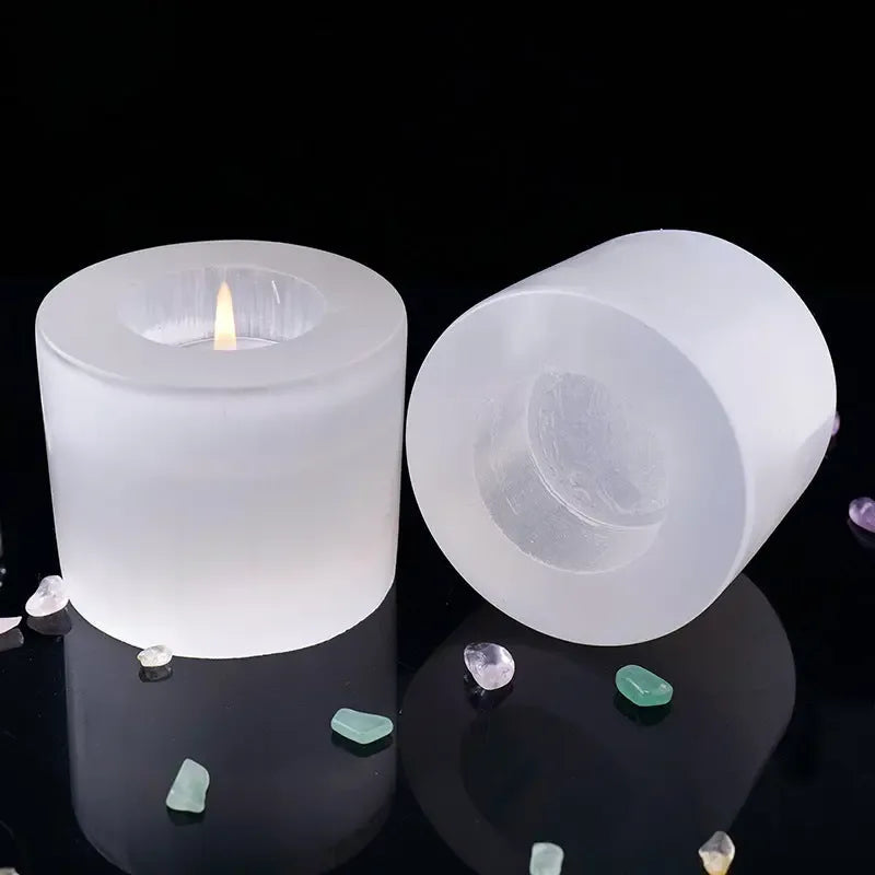 Natural Crystal Candlestick - CRYSTALOIL
