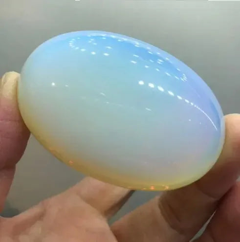Natural White Crystal Egg Original Opal Stone. - CRYSTALOIL