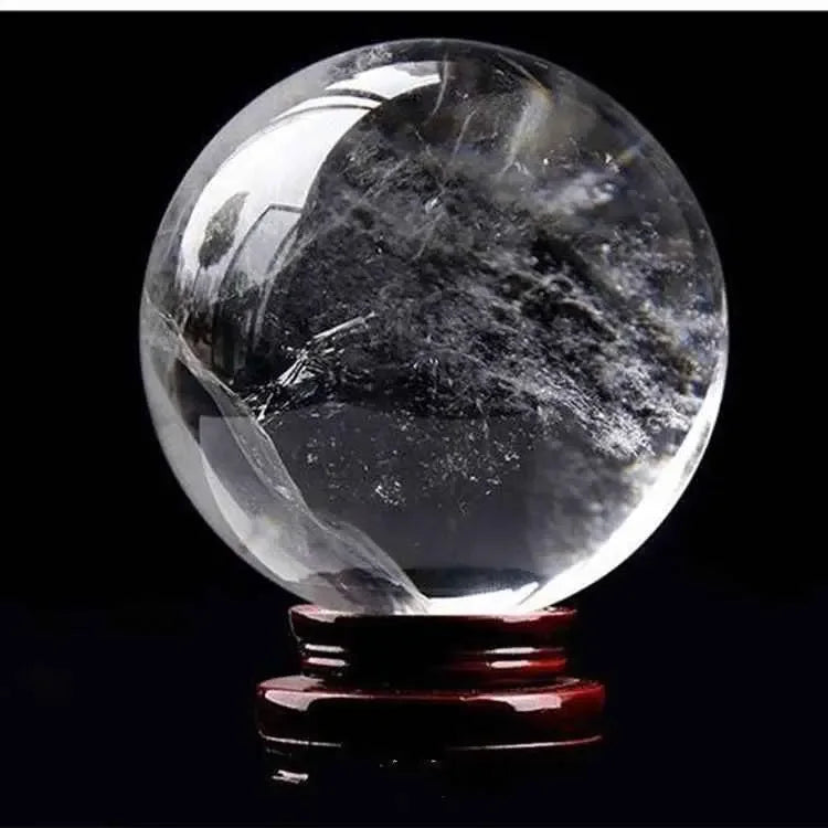 Natural White Quartz Crystal Ball Home Decoration, Transform your space with the enchanting allure of our Natural White Quartz Crystal Ball. - CRYSTALOIL