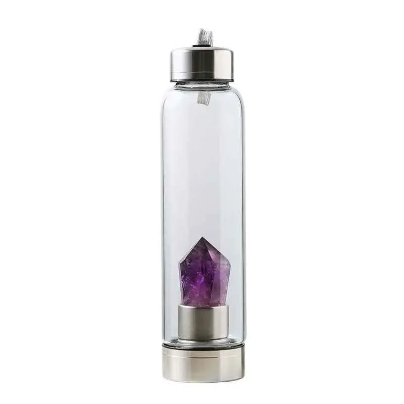 Natural Crystal Water Bottle for Enhanced Hydration and Energy Infusion - CRYSTALOIL