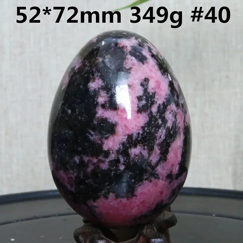 Natural Crystal Plum Tourmaline Stone Egg Ore Specimen Ornaments - CRYSTALOIL
