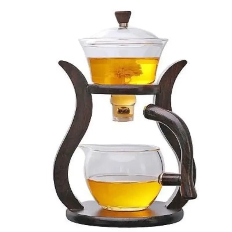 Kung Fu Tea Cup Simple Magnetic Tea Brewing Maker Glass Tea Set - CRYSTALOIL