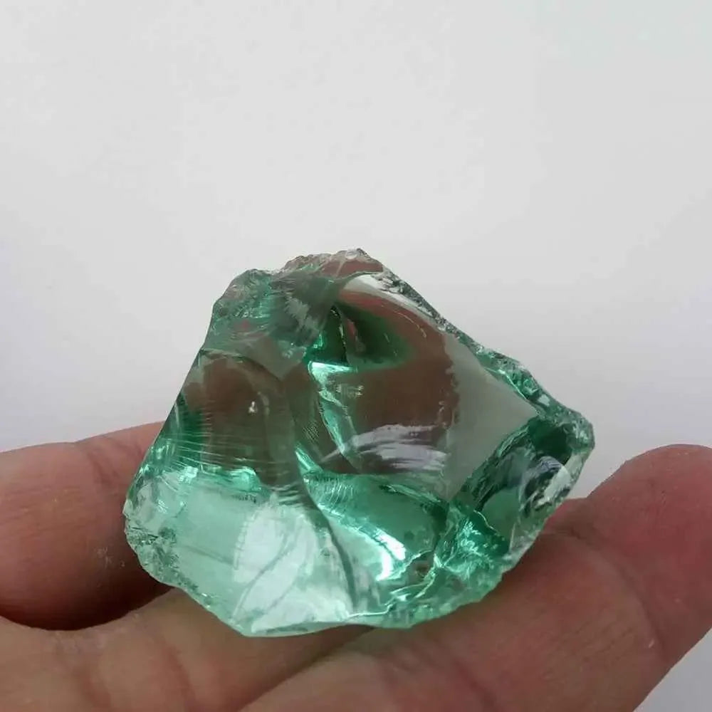 Natural White Green Agate Crystal rough stone - CRYSTALOIL