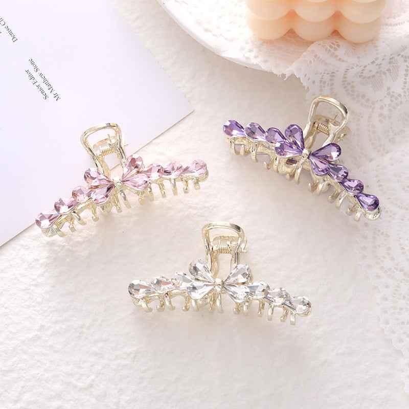 Light Luxury Medium Hair Clip, Female Crystal Elegant Fashion - CRYSTALOIL