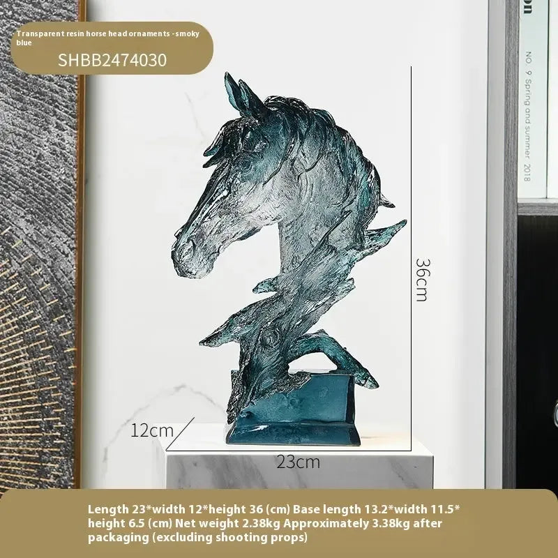 Horse Head Decoration Light Luxury High-end Crystal statue Wine Cabinet Decorations - CRYSTALOIL