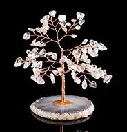 Crystal Lucky Tree Lucky Tree Natural Agate Piece Lucky Tree, Crafted with meticulous attention, this enchanting piece radiates positive energy - CRYSTALOIL