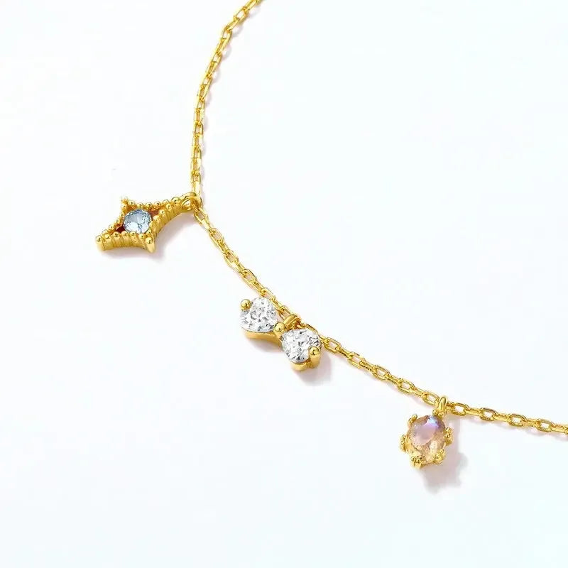 Blue Crystal Shoes S925 Silver Bracelet - CRYSTALOIL