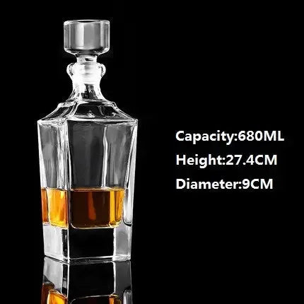 Large Crystal Glass Wine Bottle Creative Red Wine Decanter - CRYSTALOIL