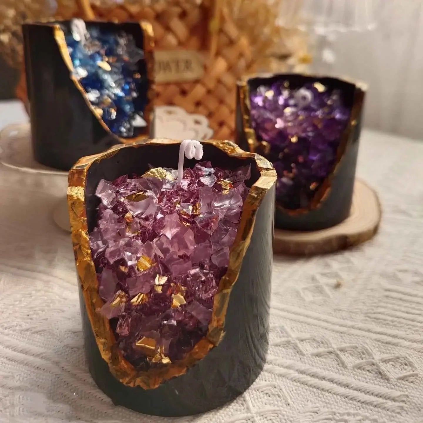 Crystal Aromatherapy Candles for Home Fragrance and Relaxation - CRYSTALOIL