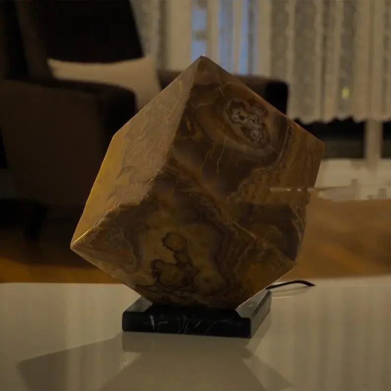 Agate Marble Volcano Lamp - CRYSTALOIL