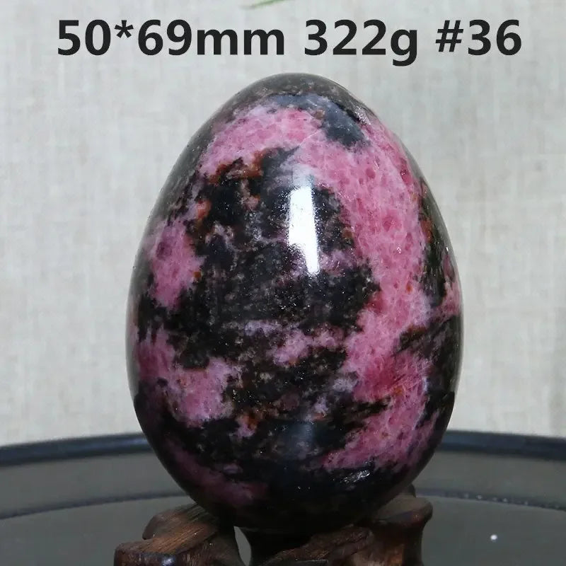 Natural Crystal Plum Tourmaline Stone Egg Ore Specimen Ornaments - CRYSTALOIL