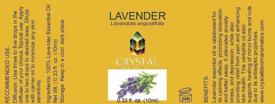 Luxury Lavender Essential Oils, soothing fragrance a harmonious blend - CRYSTALOIL